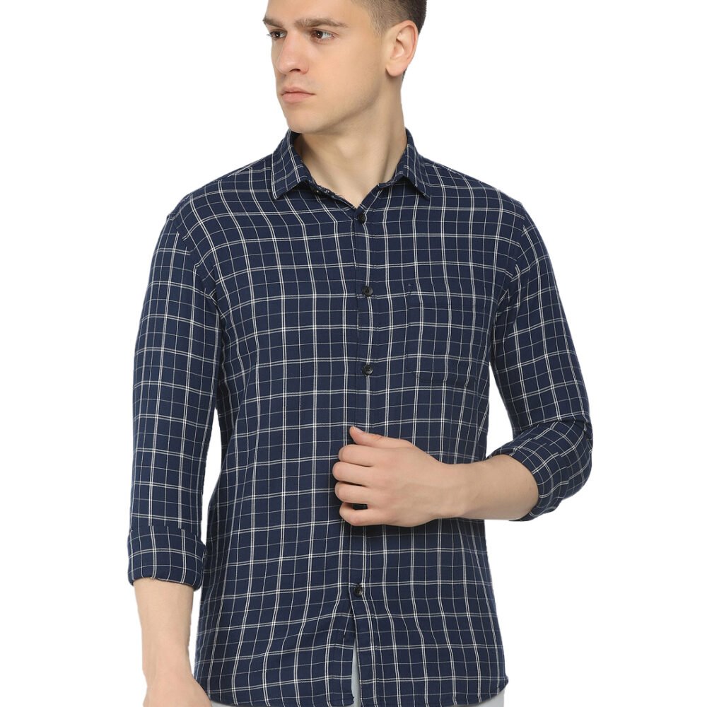 NAVY WHITE CHECK