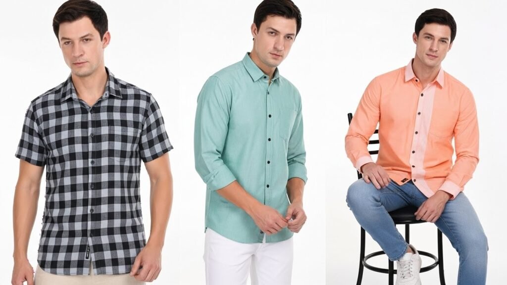 Cotton Shirts for Men with Perfect Fit 2 Pure cotton shirts for men with breathable, soft, and durable fabric for everyday comfort
