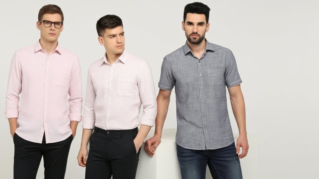 Linen Men Shirts That Never Go Out of Style 2 Timeless men’s pure linen shirt with natural texture and durable fabric