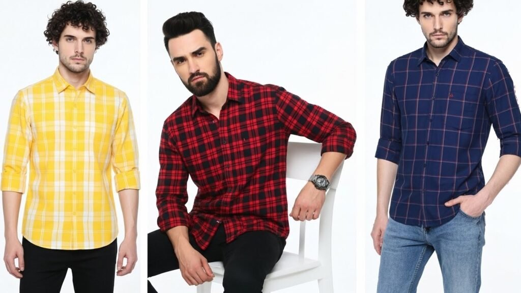 Men’s Checked Shirts: Best Fits & Patterns 3 Premium checked shirt with high-quality fabric and stitching