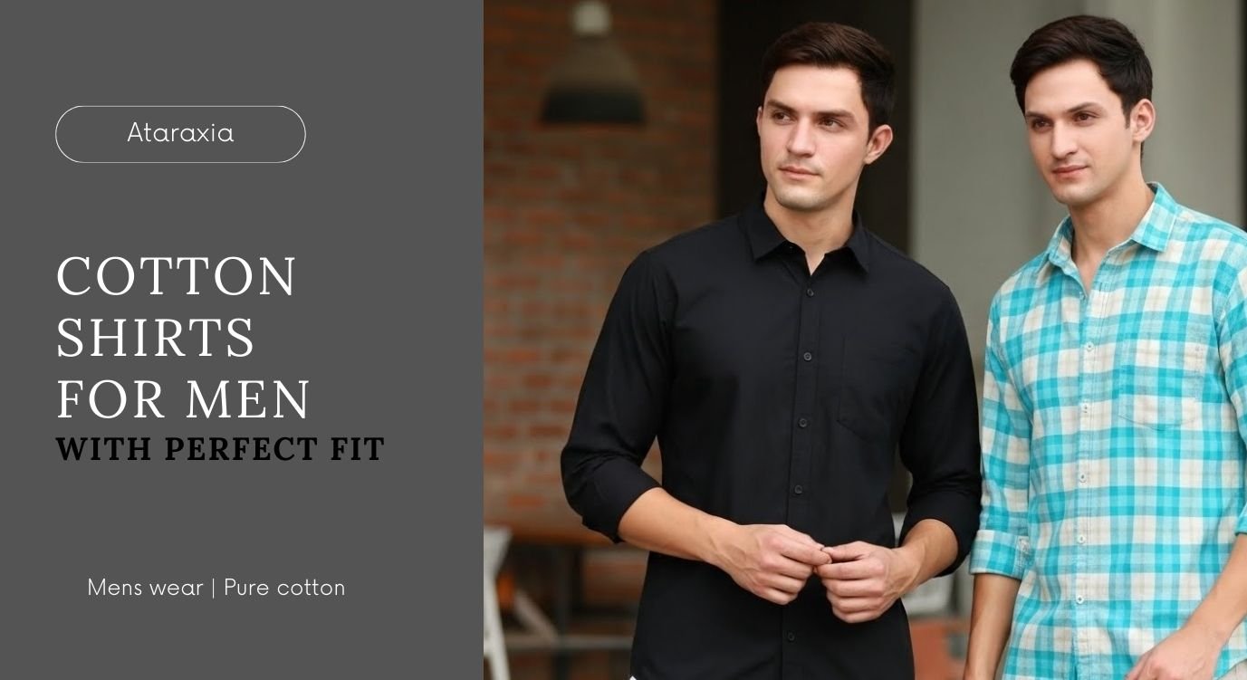 Cotton Shirts for Men with Perfect Fit 1 Cotton shirts for men with perfect fit, breathable comfort, and premium fabric quality by Ataraxia