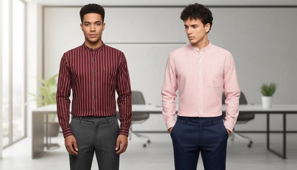 How to Choose Striped Shirts for Men 2 Formal striped shirt for men ideal for office wear