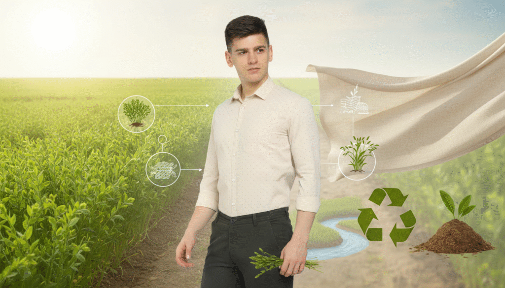 Sustainable linen fabric eco-friendly fashion choice for men