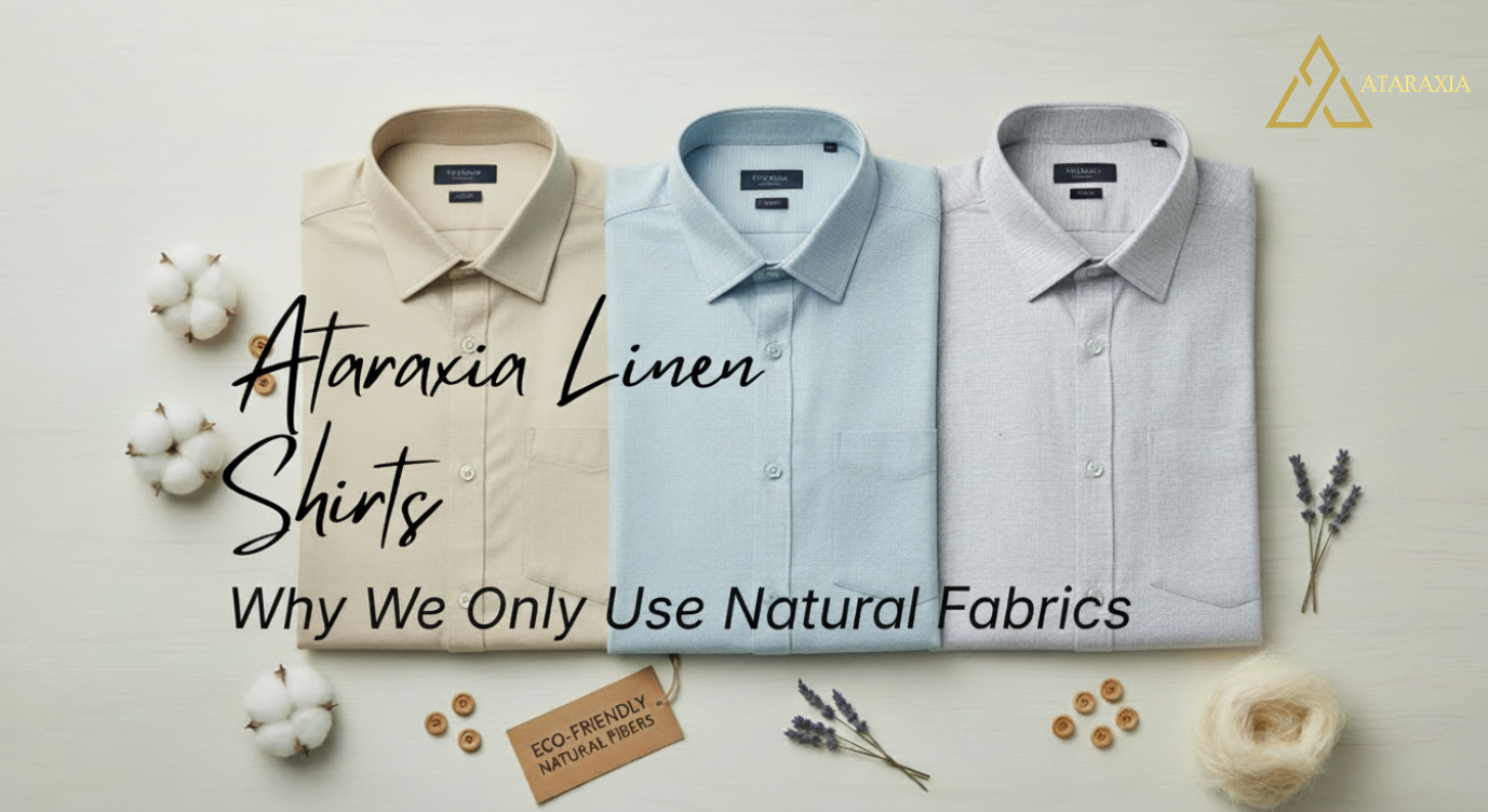 High-quality Ataraxia linen shirts made from eco-friendly natural materials