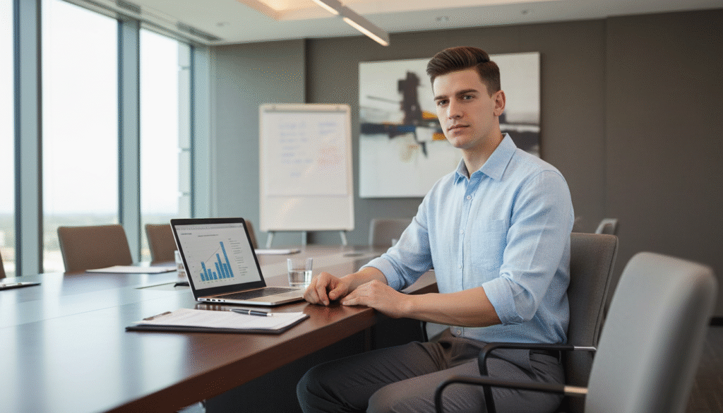 Smart office style with breathable linen shirt and formal wear