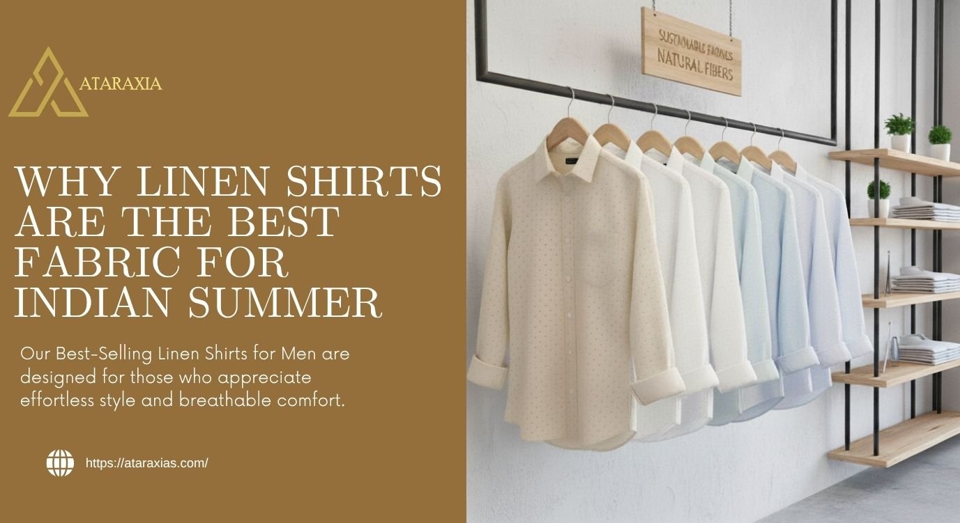 Premium Ataraxia linen shirt designed for hot and humid Indian climate