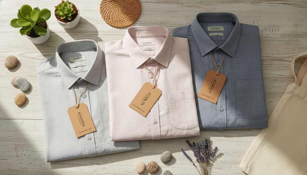 Eco-friendly linen shirt ideal for hot and humid climate with breathable fabric