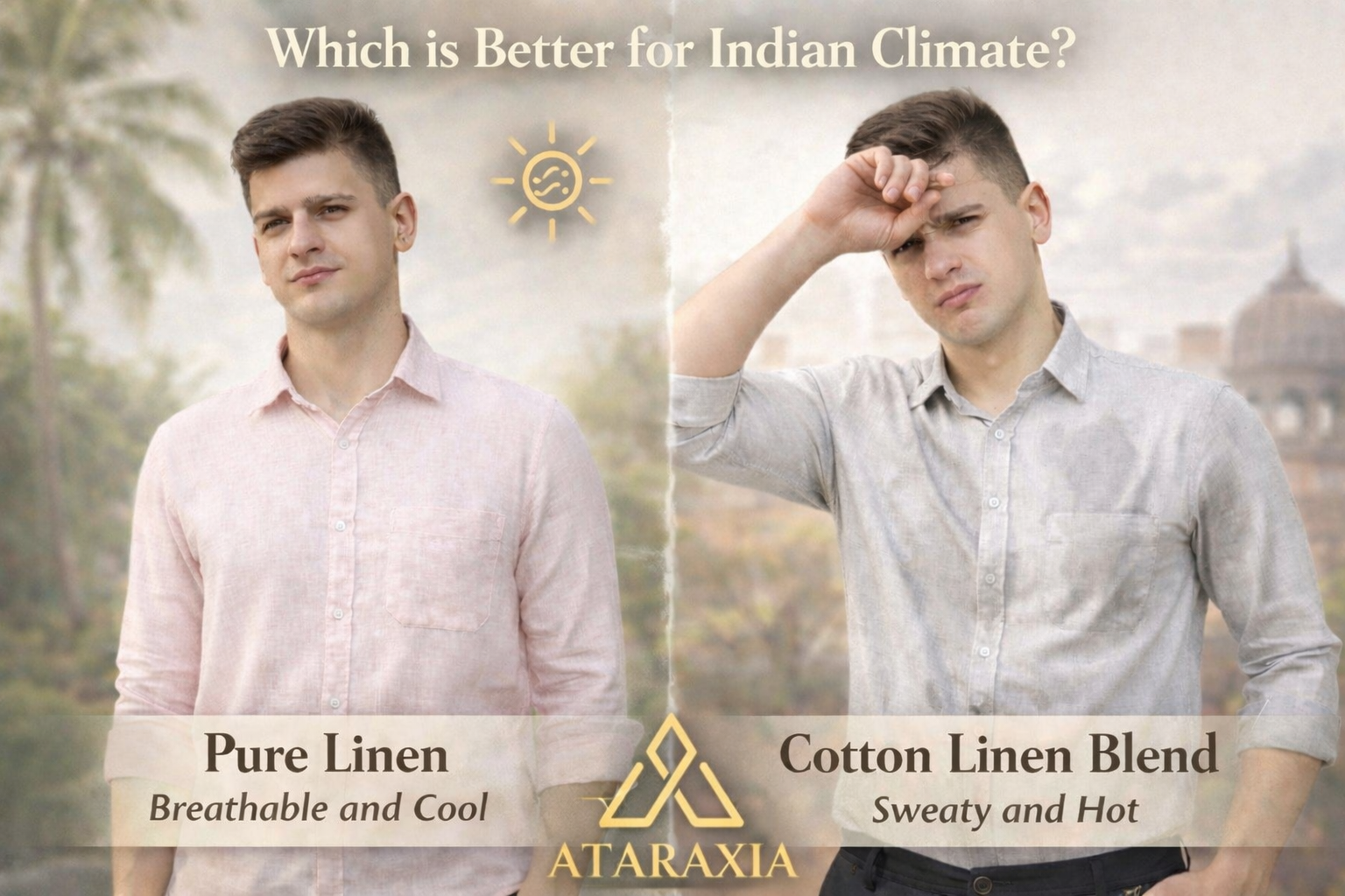 linen vs cotton blend fabric comparison india