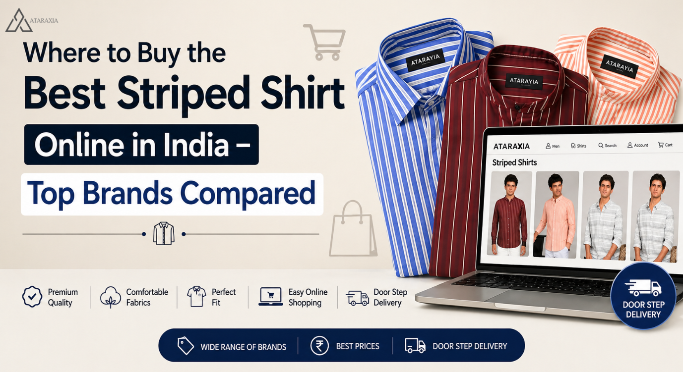 Buy striped shirts online in India – collection of men’s striped shirts for casual and formal wear