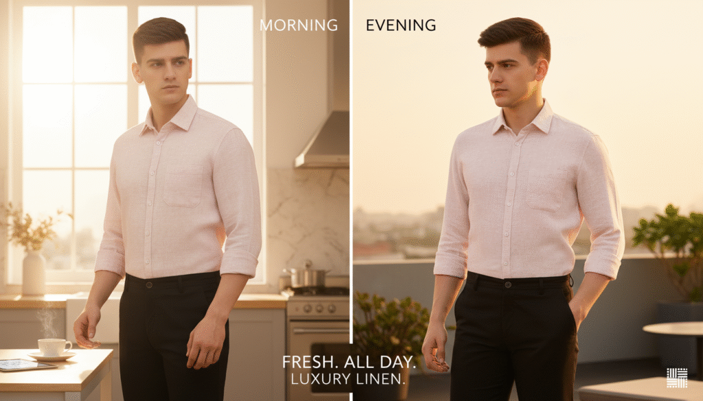 Premium Ataraxia linen shirt offering breathable comfort for modern men in India