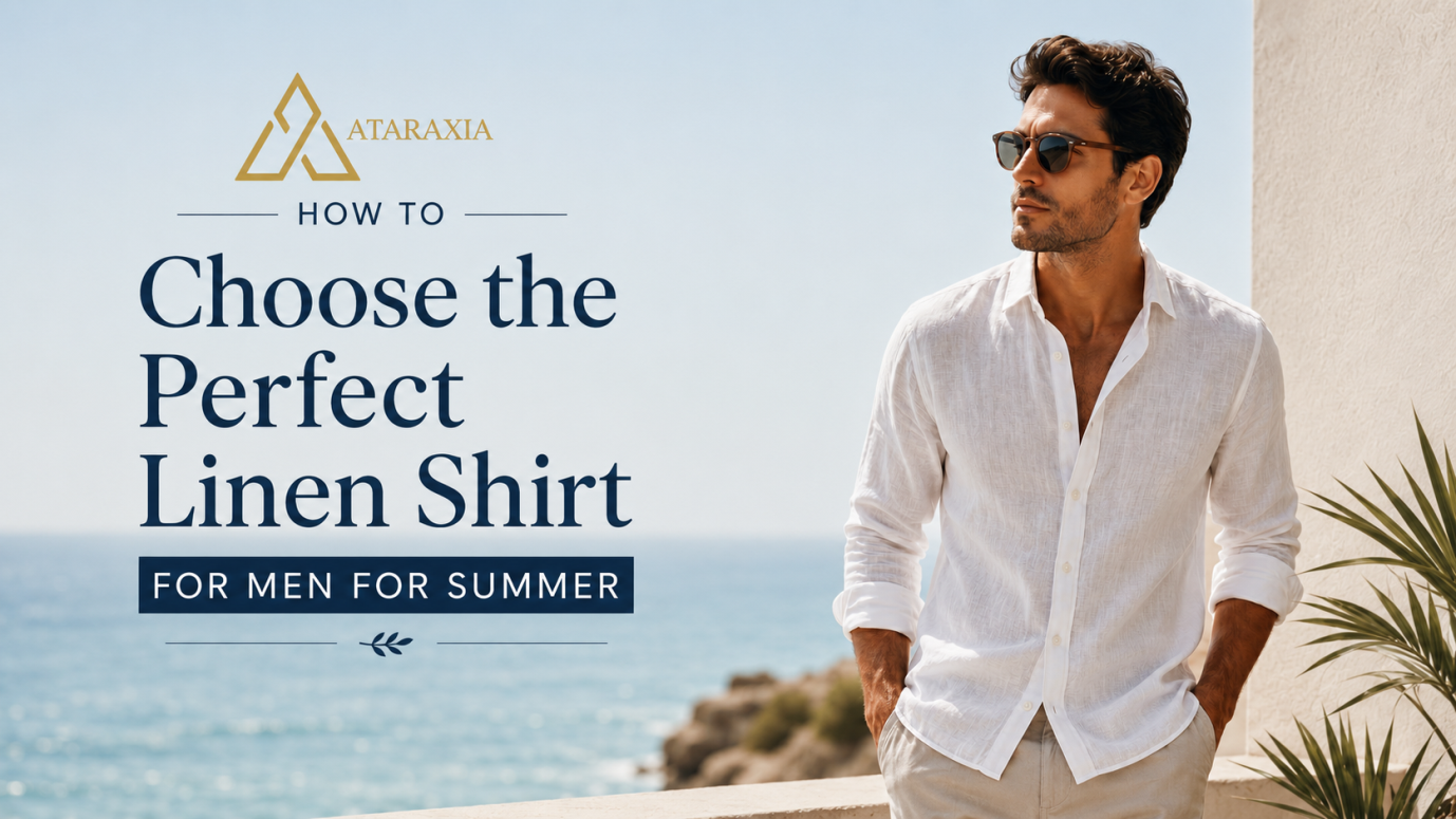 Luxury men’s linen shirt designed for summer comfort and elegance