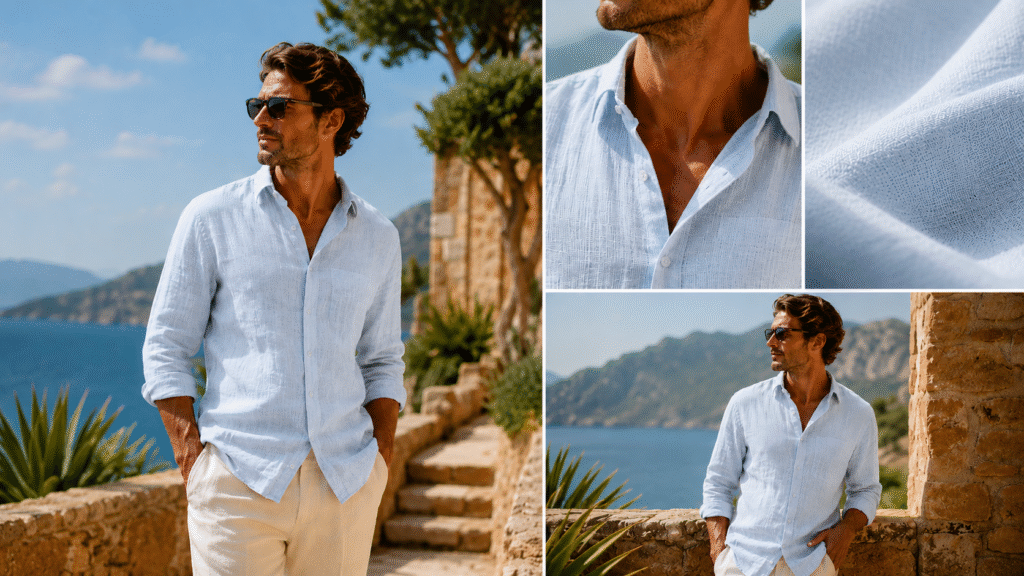 Linen shirt highlighting breathability, comfort, durability, and effortless style