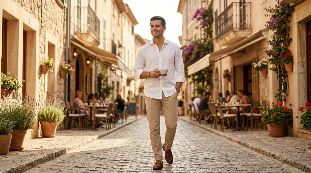 Premium breathable linen shirt for men