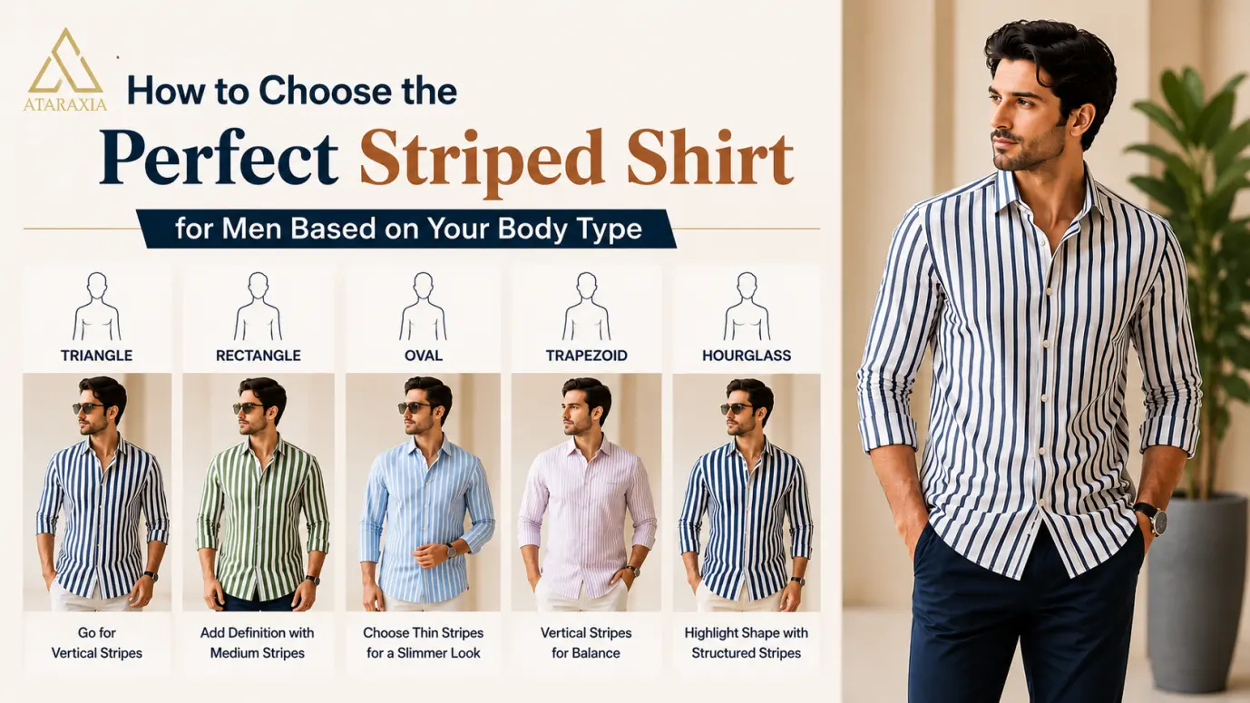 Striped shirt for men suited for different body types and occasions